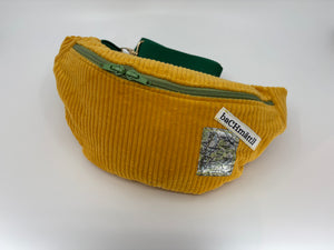 ✨ Bauchtasche Sunny Cord – Mustard x Forest Green ✨